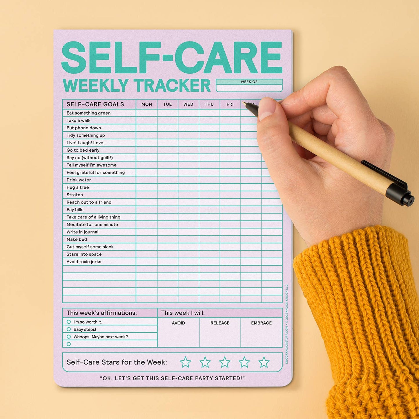 Self-Care Weekly Tracker Pad (Pastel Version)