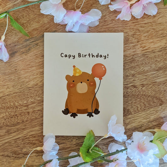Capy Birthday greeting card