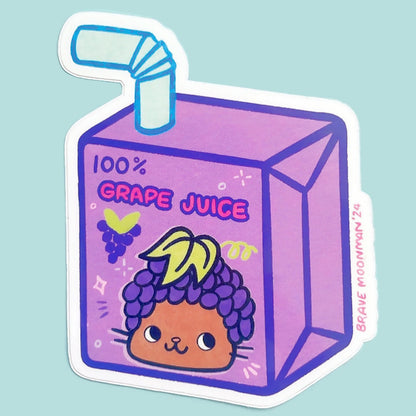 Grape Juice Box Vinyl Sticker