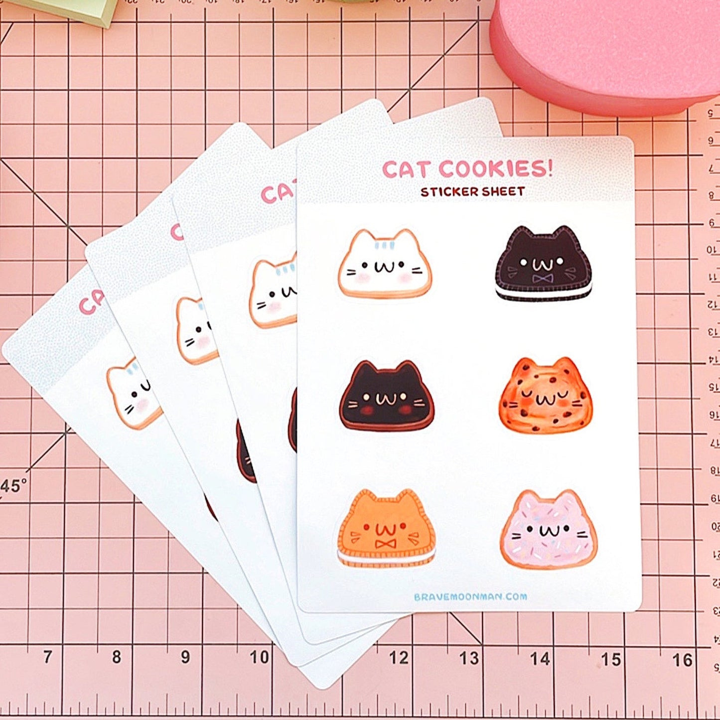 Cat Cookies Sticker Sheet