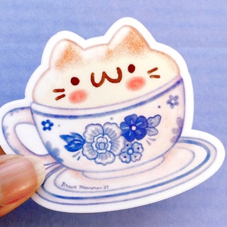 Cat Latte Vinyl Sticker