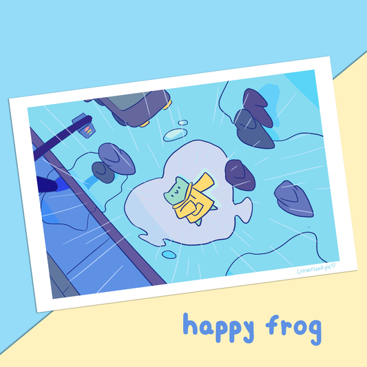 Happy frog mini print