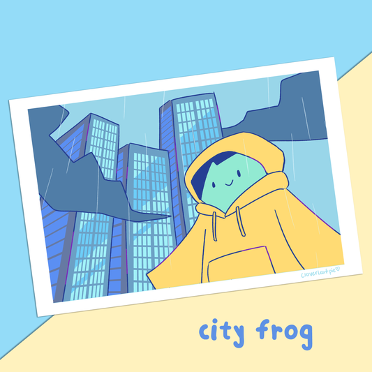 City frog mini print