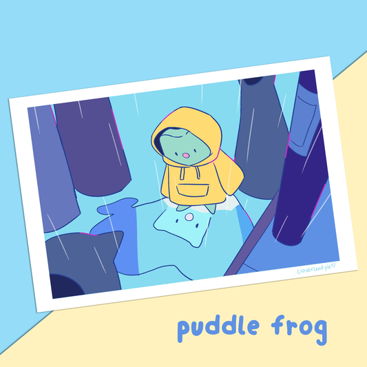 Puddle frog mini print
