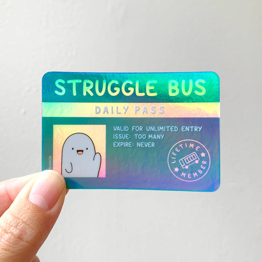 Struggle Bus Holographic Sticker