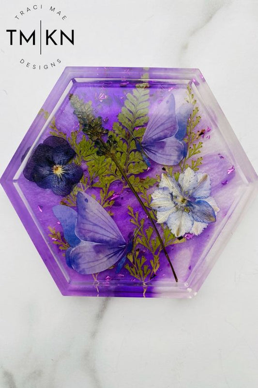 Purple Butterfly Coaster