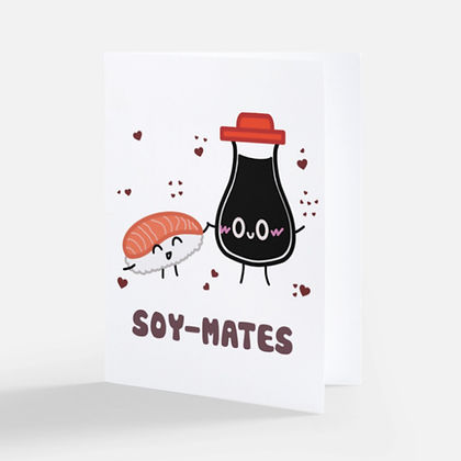 Soy-Mates Greeting Card