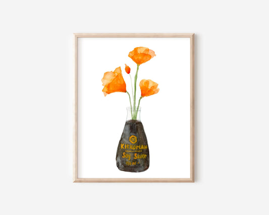 California Poppies in Soy Sauce Print