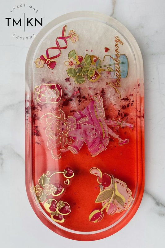 Red Girly Themed Tray