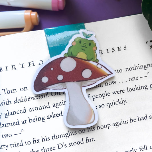Mushroom Frog Magnetic Bookmark