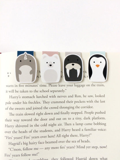 Arctic Animals Magnetic Bookmarks Set of 4