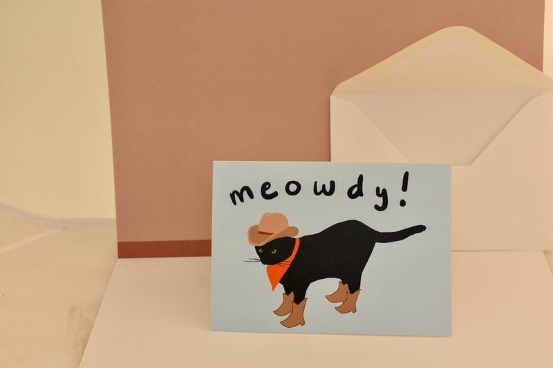 Meowdy Bean Card
