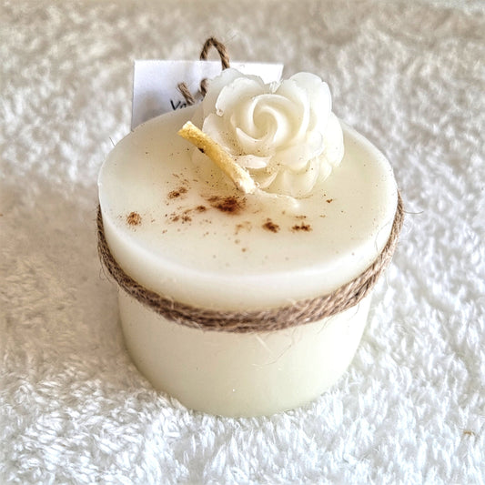 White Rose Beeswax Candle